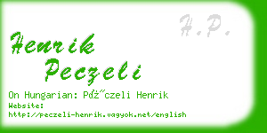 henrik peczeli business card